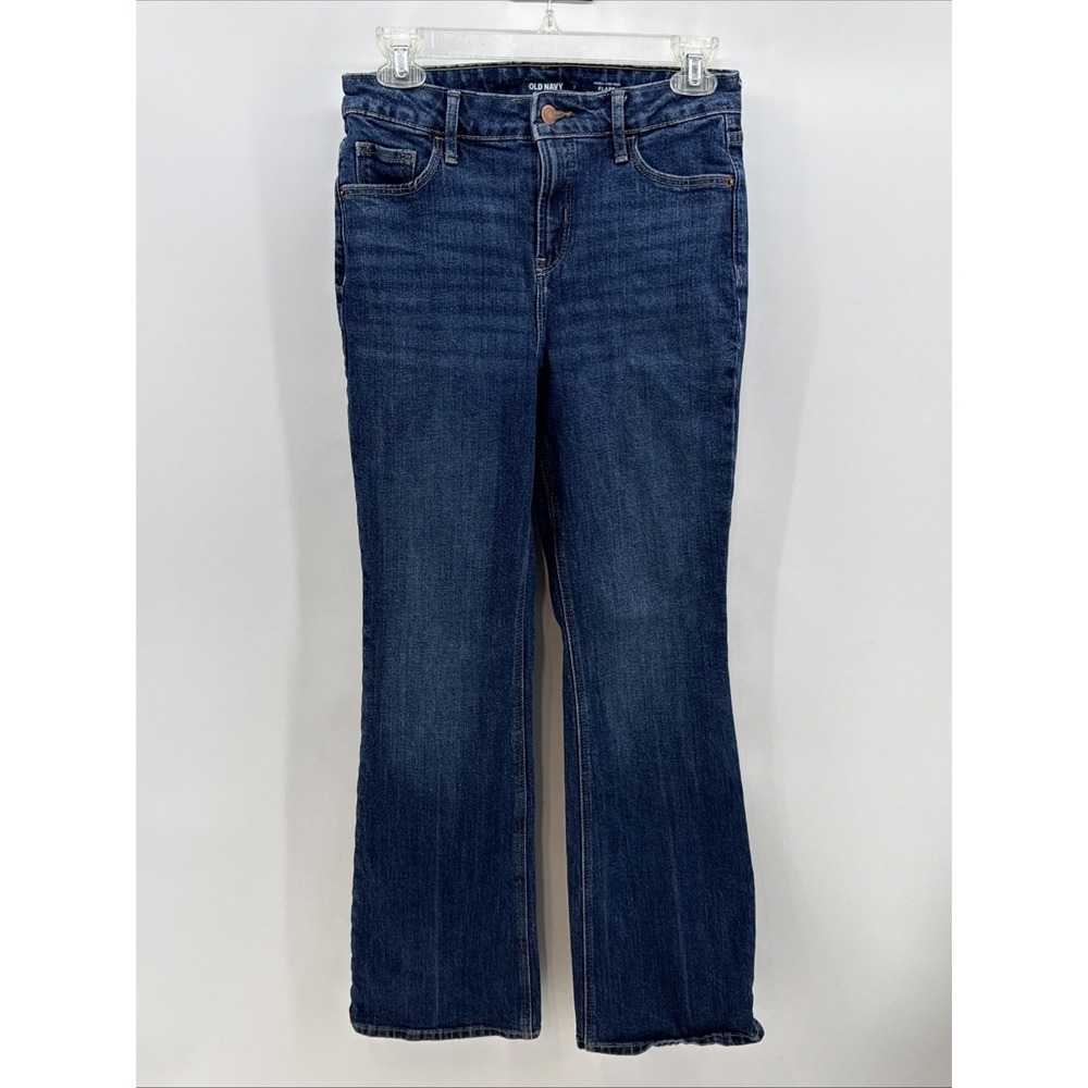 Old Navy Extra High Rise Flare Leg Jeans Women's 2 Dark Wash Blue